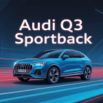 audi q3 sportback silhouette dynamique sur route urbaine