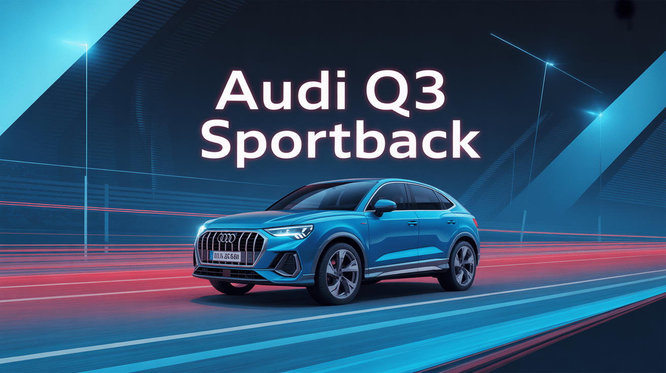 audi q3 sportback silhouette dynamique sur route urbaine