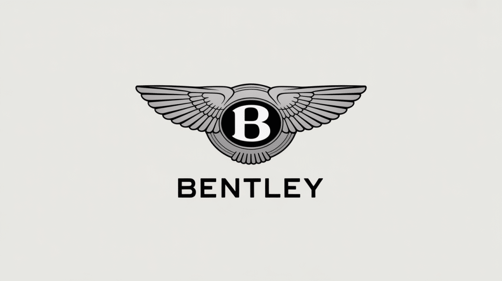 bentley logotipo illustration luxe ailes cercle B