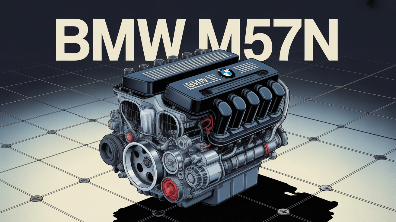 bmw m57n engine illustration vectorielle coupe six cylindres