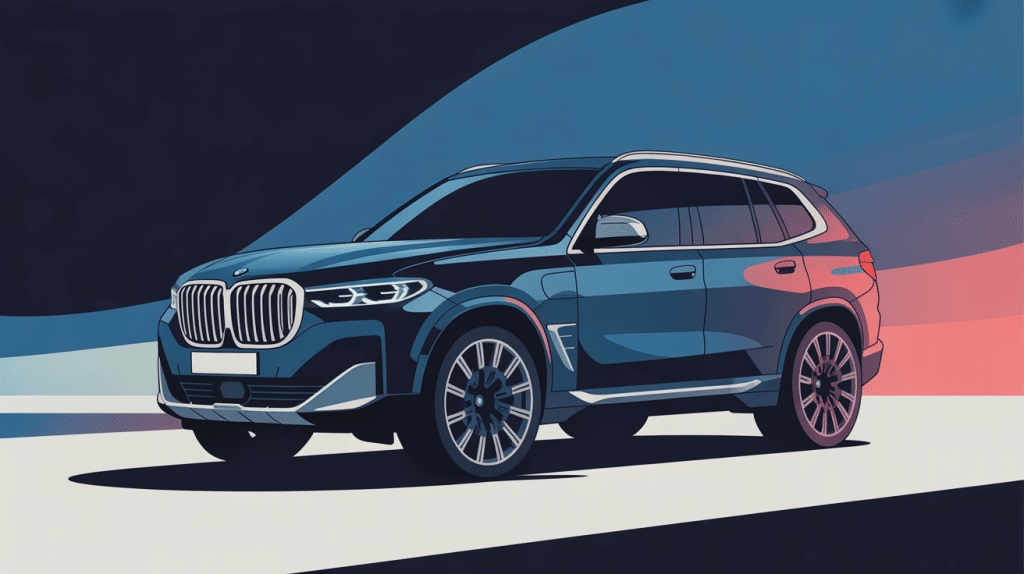 bmw x8 suv de luxe stylisé fond futuriste