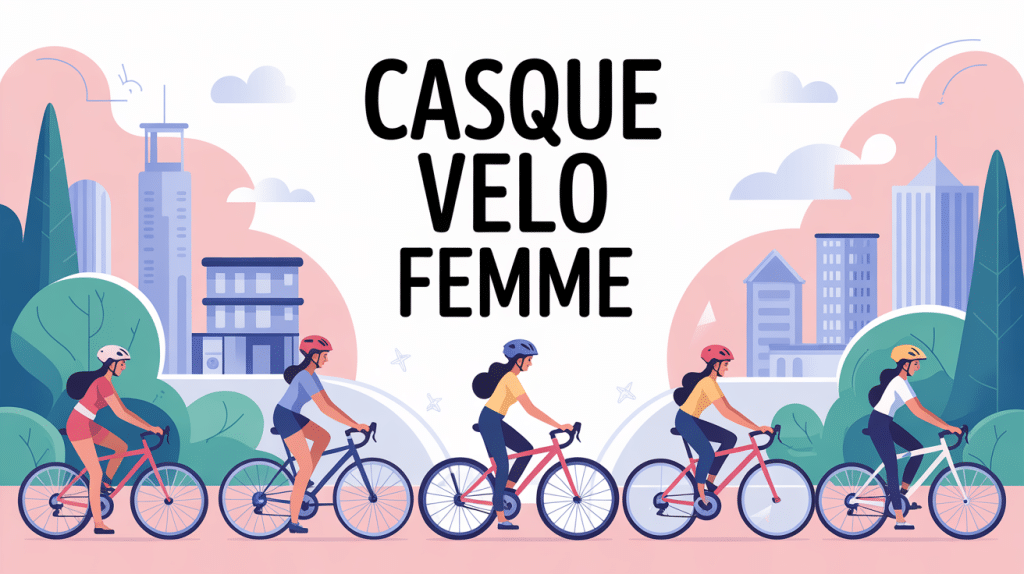 Illustration de femmes cyclistes avec casque vélo femme