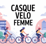 Illustration de femmes cyclistes avec casque vélo femme