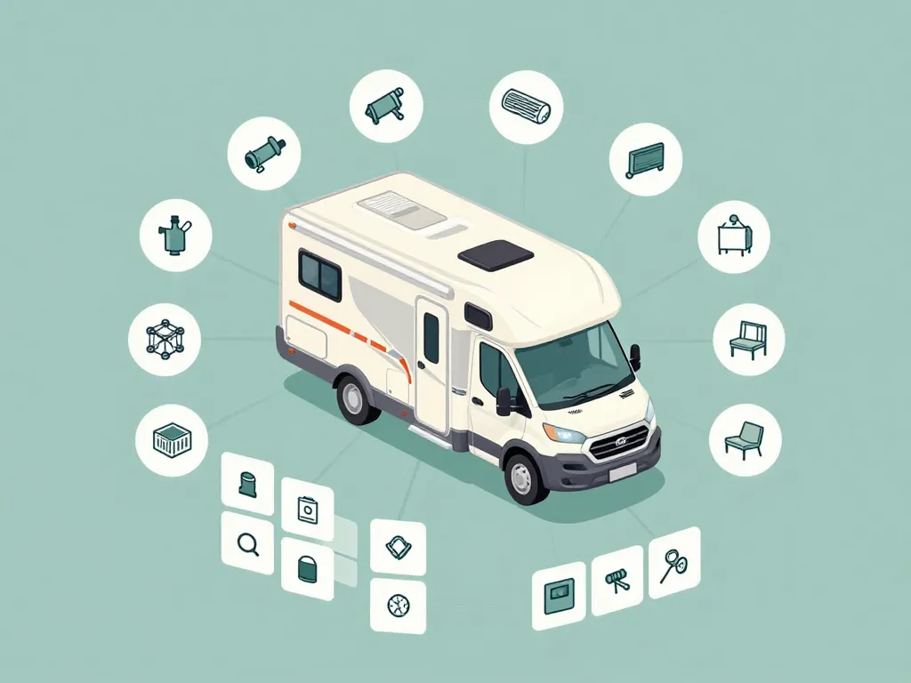 catalogue pièces détachées camping-car schéma catégories RV