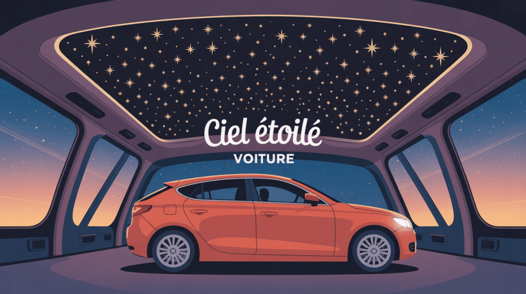 ciel étoilé voiture dans habitacle moderne effet lumineux