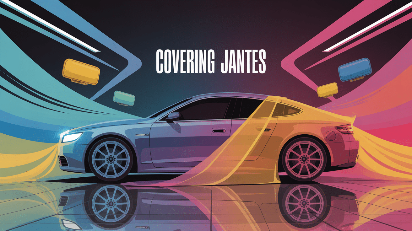 covering jantes prix voiture stylisée avec film coloré