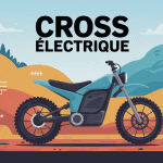 Image cross electrique sur terrain naturel stylisé