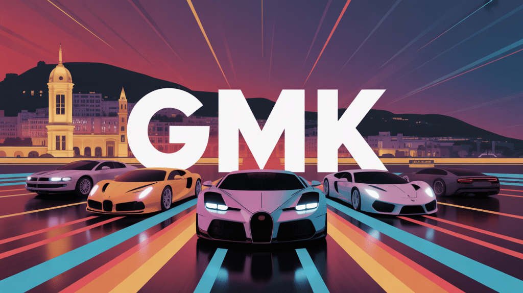 Illustration GMK devant voitures de luxe à Monaco