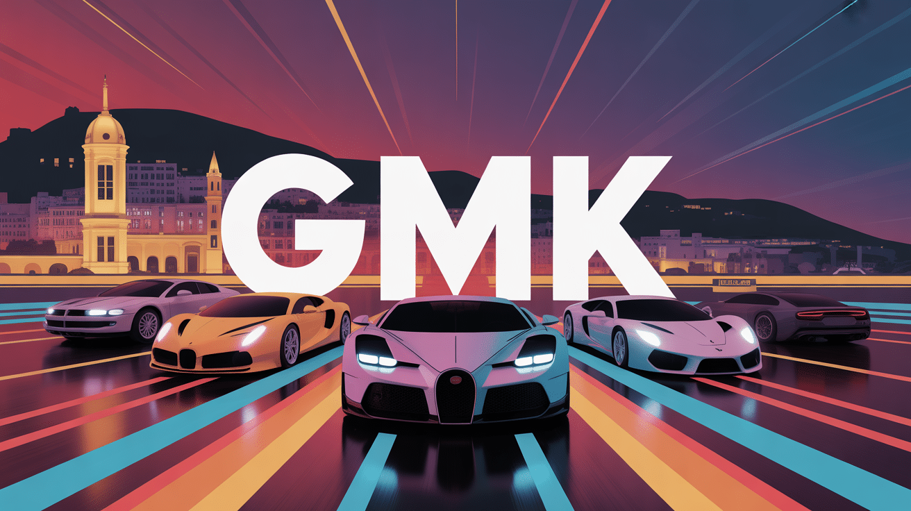 Illustration GMK devant voitures de luxe à Monaco