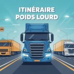 illustration centrale itineraire poid lourd routes securisees
