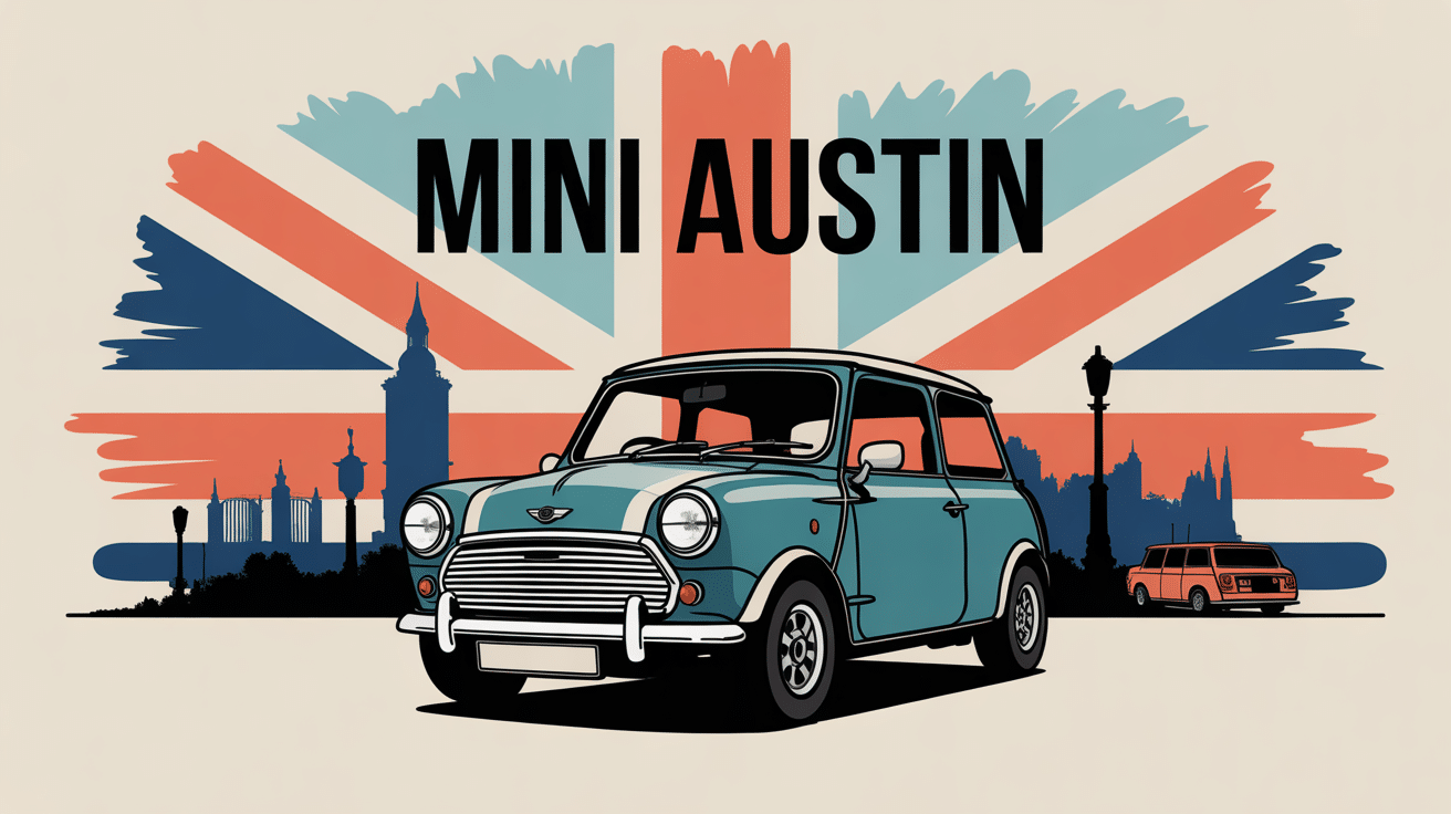 mini austin illustration histoire icône britannique