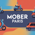Illustration stylisée mobilité urbaine Mober Paris