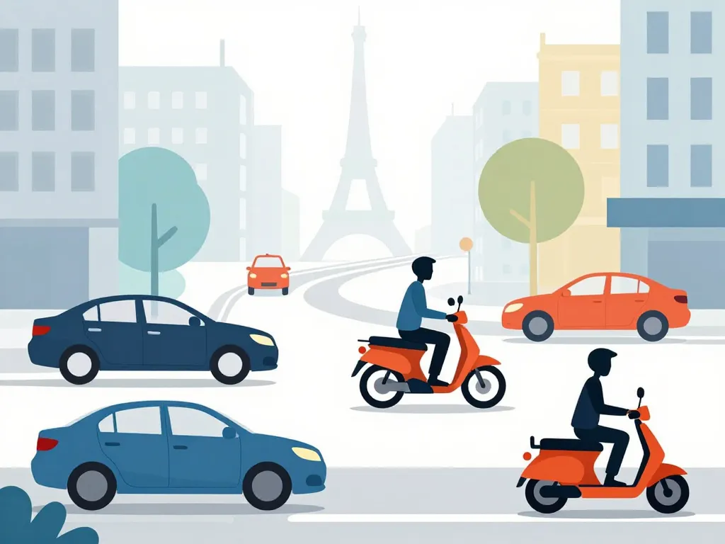 Différents véhicules urbains Mober Paris