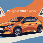 Modèle 208 à éviter vue stylisée icônes avertissement