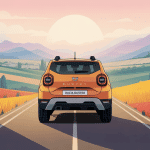 vue globale nouvelle dacia duster silhouette suv compact