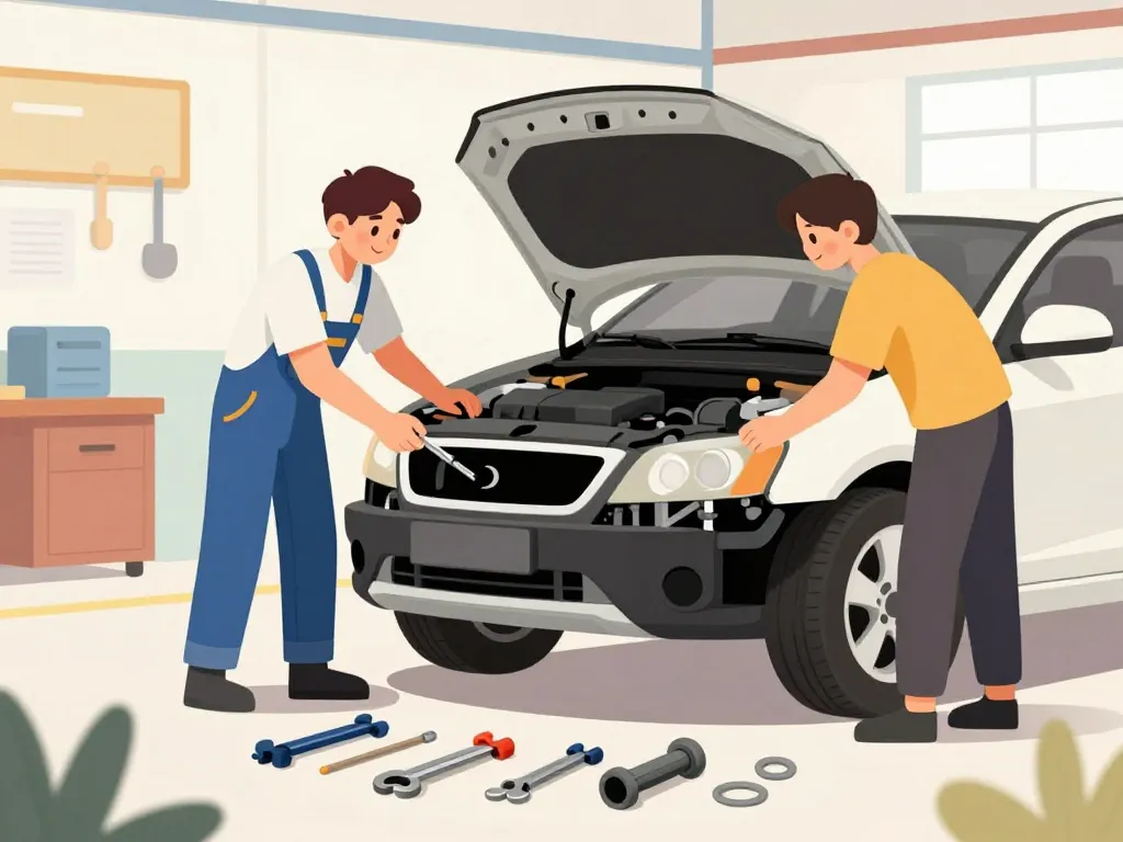 Illustration étapes remplacement pare choc avant