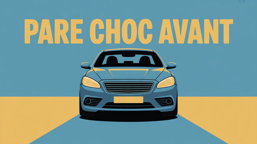 Illustration importance pare choc avant automobile