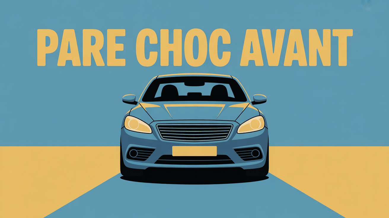 Illustration importance pare choc avant automobile