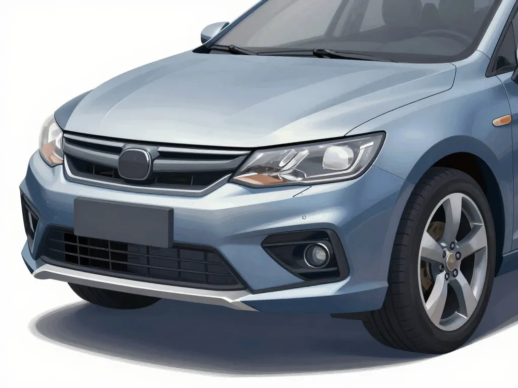 Schéma rôle pare choc avant sur voiture