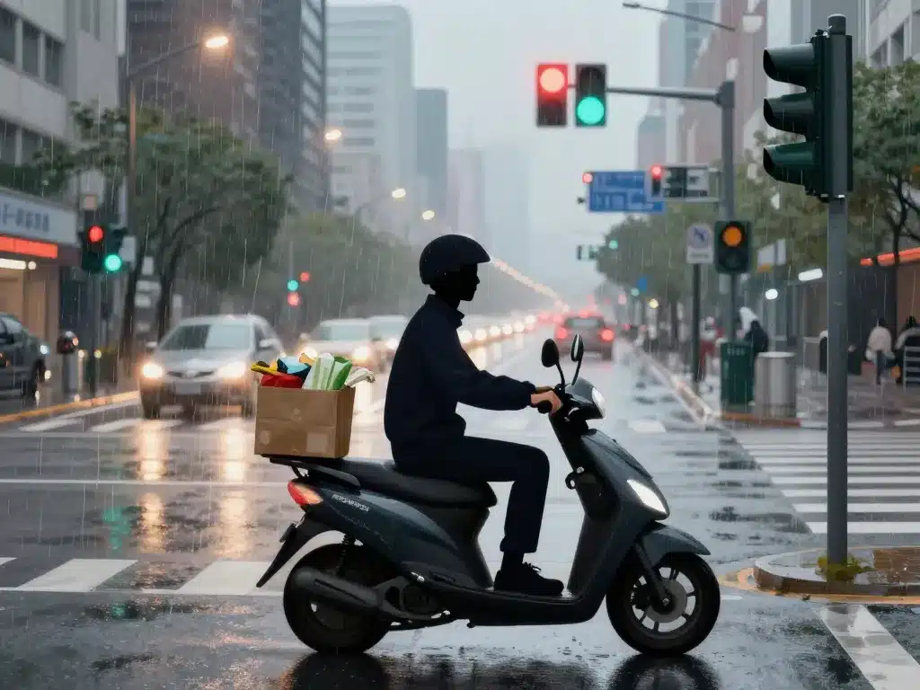 Usage urbain et fiabilité 50 scooter Yamaha silhouette conducteur