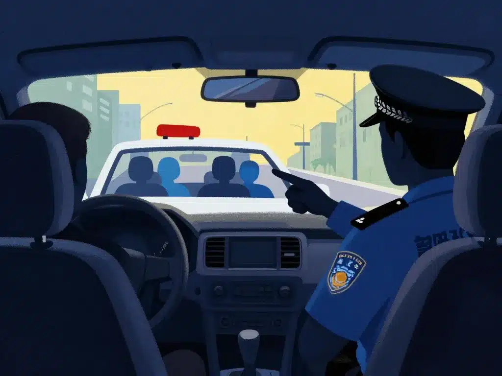 Scène contrôle routier S1 carte grise passagers