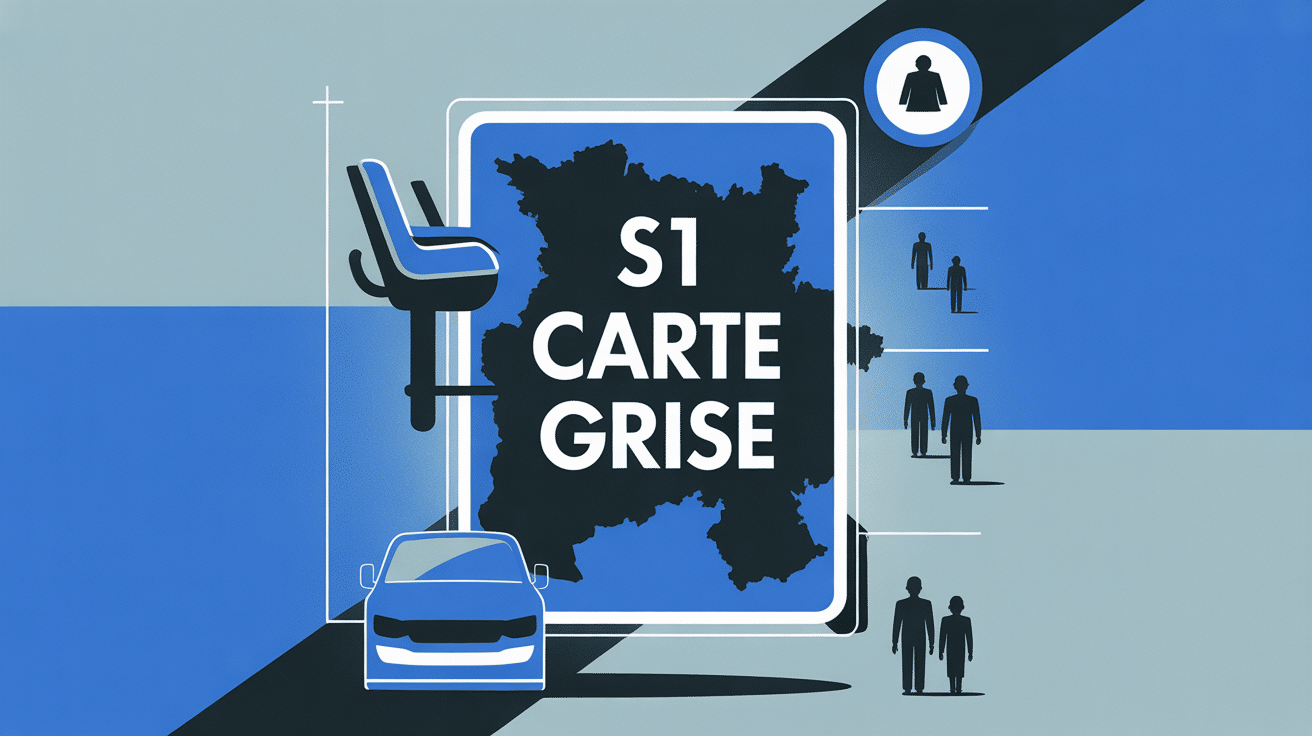 Illustration carte grise S1 avec siège et sécurité