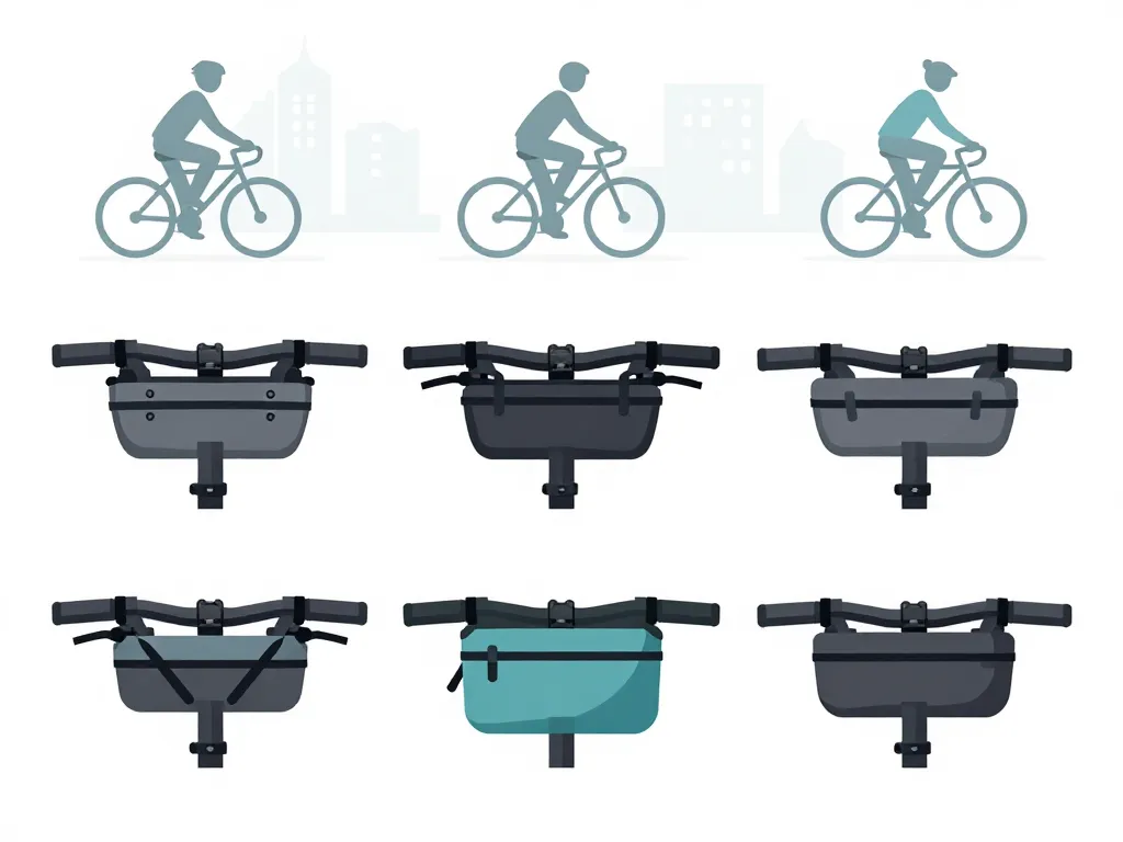 Différents modèles sacoche velo guidon types fixations étanchéité