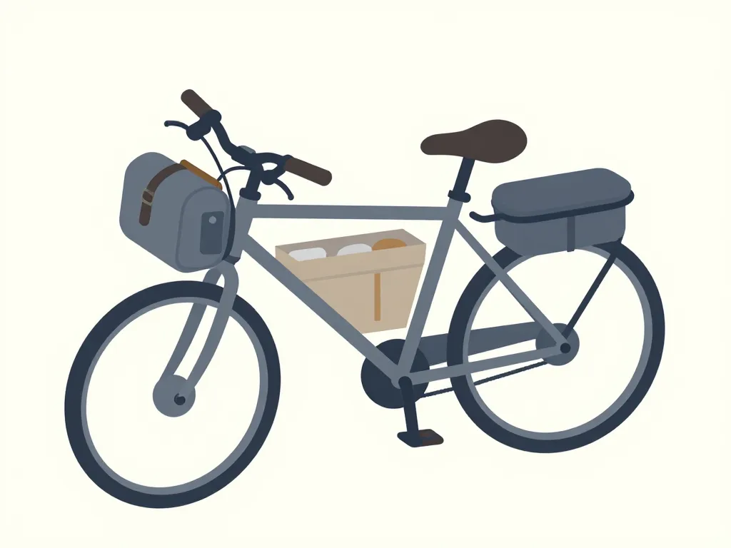 Schéma installation sacoche velo guidon rangement optimal cables