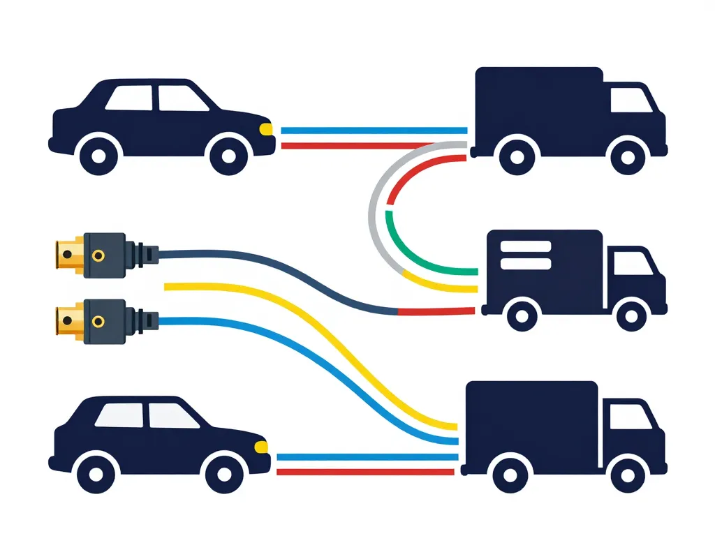 Schéma fils branchement prise remorque 7 broches 13 broches