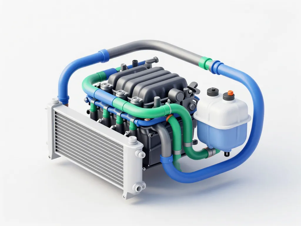 diagramme durite de refroidissement et circulation liquide