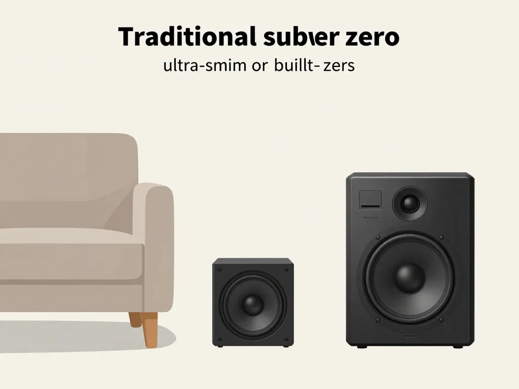 comparaison subwoofer zero et caisson classique illustration
