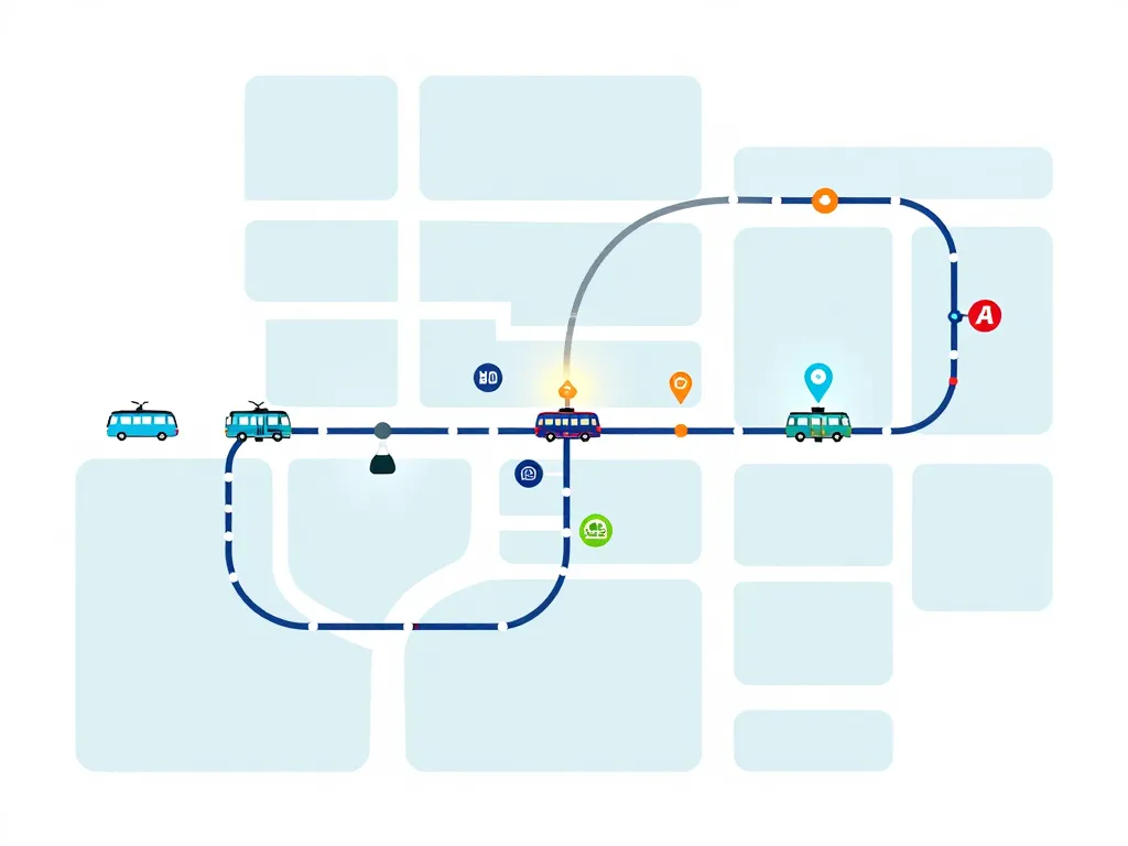 tram d grenoble trajet stylise stations correspondances