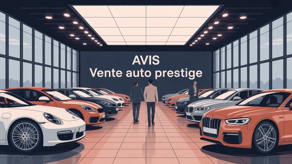 vente auto prestige avis illustration concession luxe