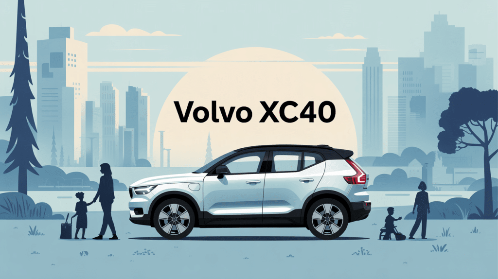 Illustration Volvo XC40 dans un environnement scandinave