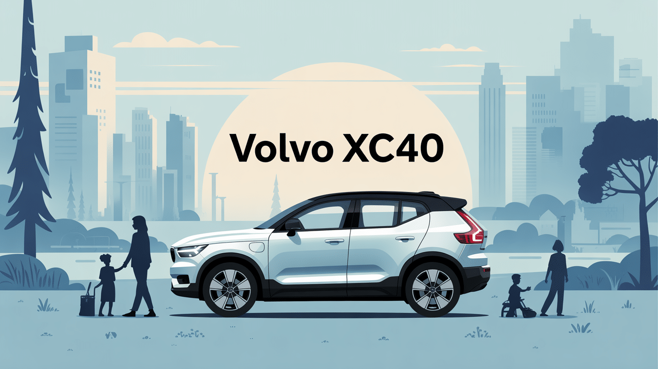 Illustration Volvo XC40 dans un environnement scandinave