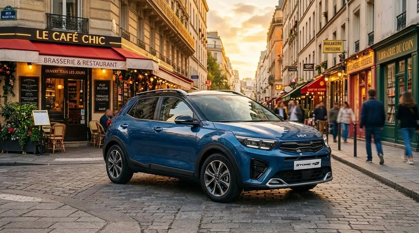 Kia Stonic stationnée en ville