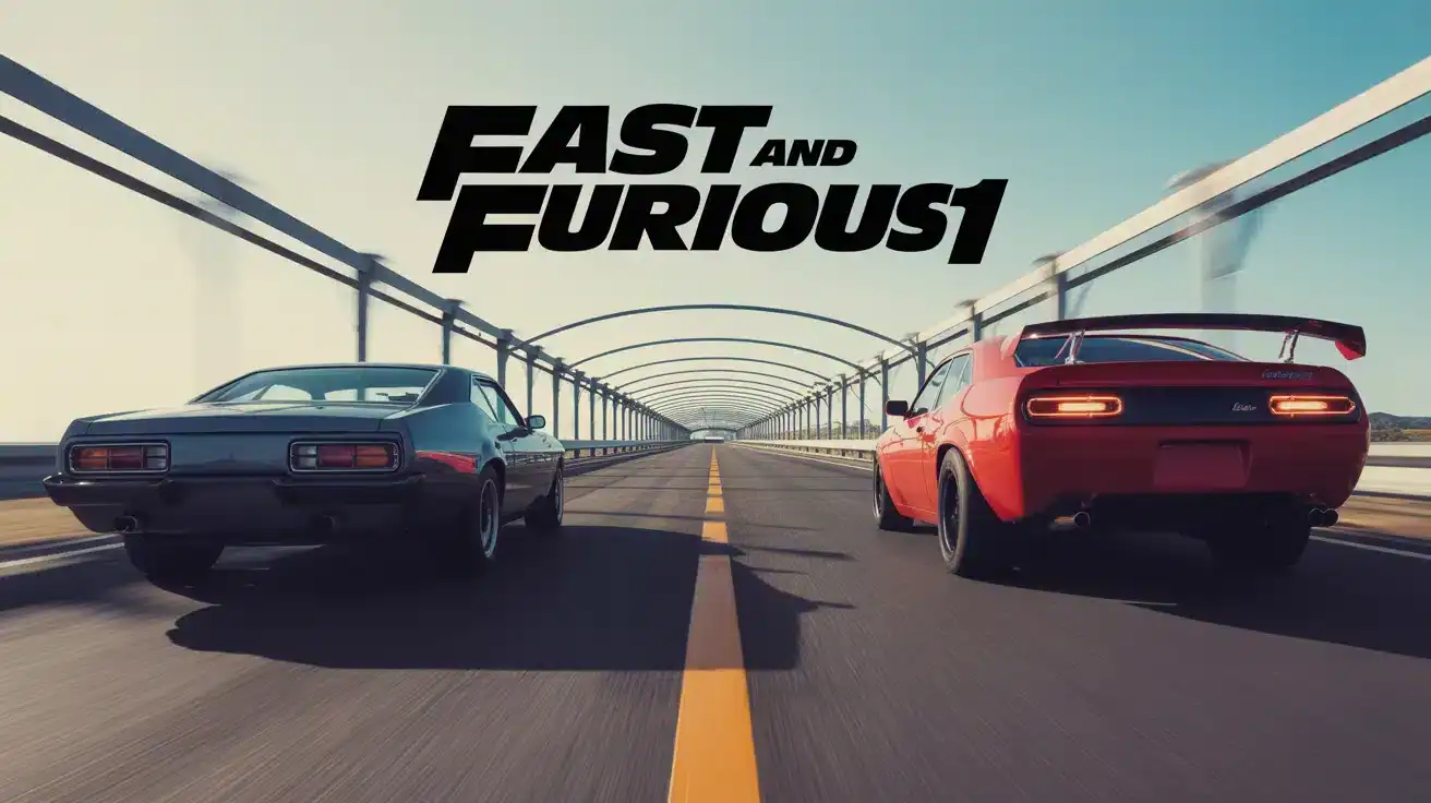 Fast and Furious 1 : Toyota Supra et Dodge Charger en duel.