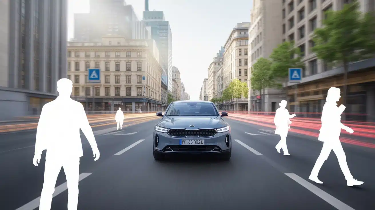 Kia Stonic hybride urbain technologique, illustration 3D