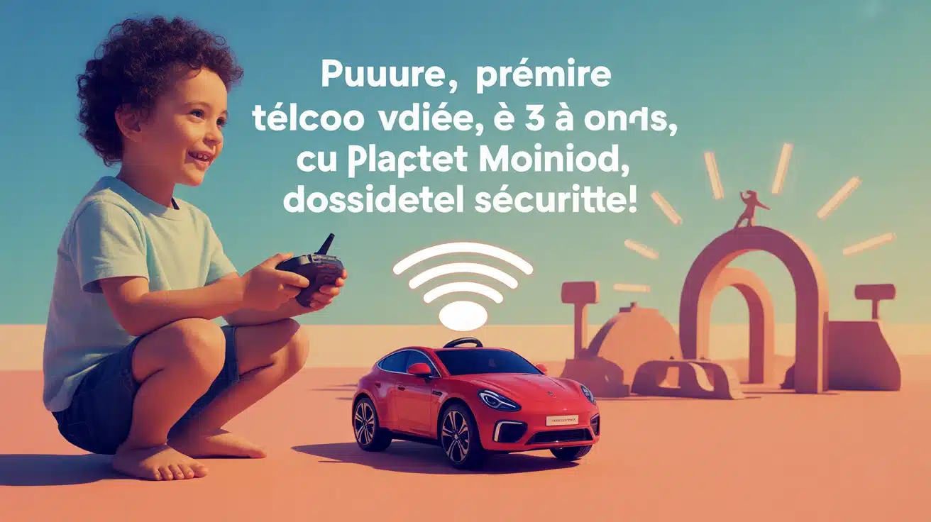 Voiture télécommandée pour enfant de 3 ans, télécommande et parcours