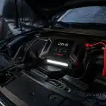 booster batterie SUV moteur ouvert hiver