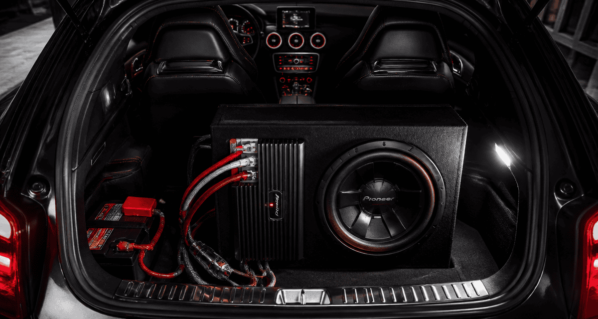 caisson de basse pour voiture dans coffre