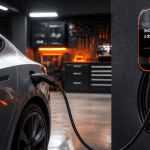 chargeur domestique voiture electrique mural en garage