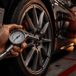 Contrôle pression pour pneu voiture sportive
