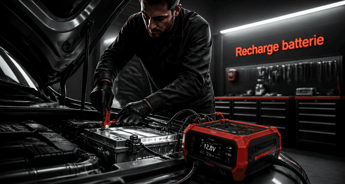 recharger batterie voiture homme chargeur intelligent
