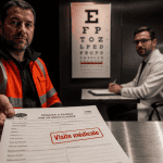 Visite médicale permis poids lourd chauffeur et médecin