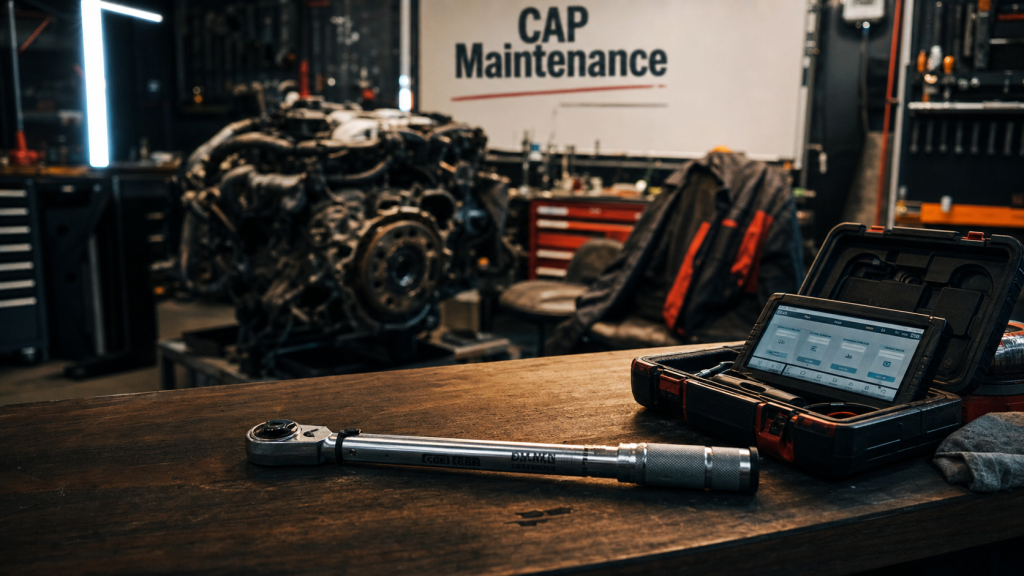 Formation mécanique automobile pour adulte : clé dynamométrique et valise de diagnostic