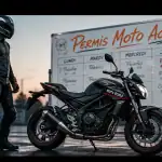 permis accéléré moto motard parking