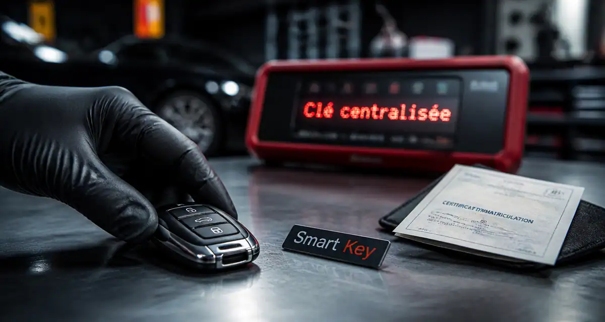 refaire une clef de voiture centralisé sur comptoir atelier