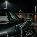rsv voiture accidentée sous lampadaire