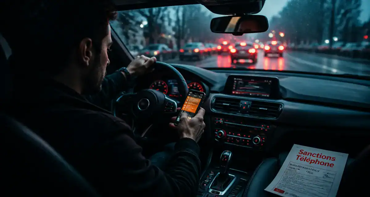 telephone au volant combien de point conducteur smartphone